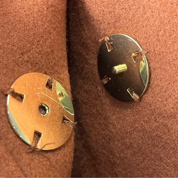 Kenneth Cole New York Rust Sweater Car Coat Sz XL Slit Pockets Snap Closure - Picture 5 of 15
